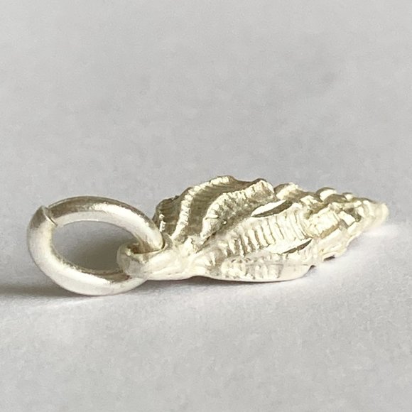 Vintage Sterling Silver Conch Shell Charm Pendant 925 For Bracelet Necklace - Picture 4 of 9